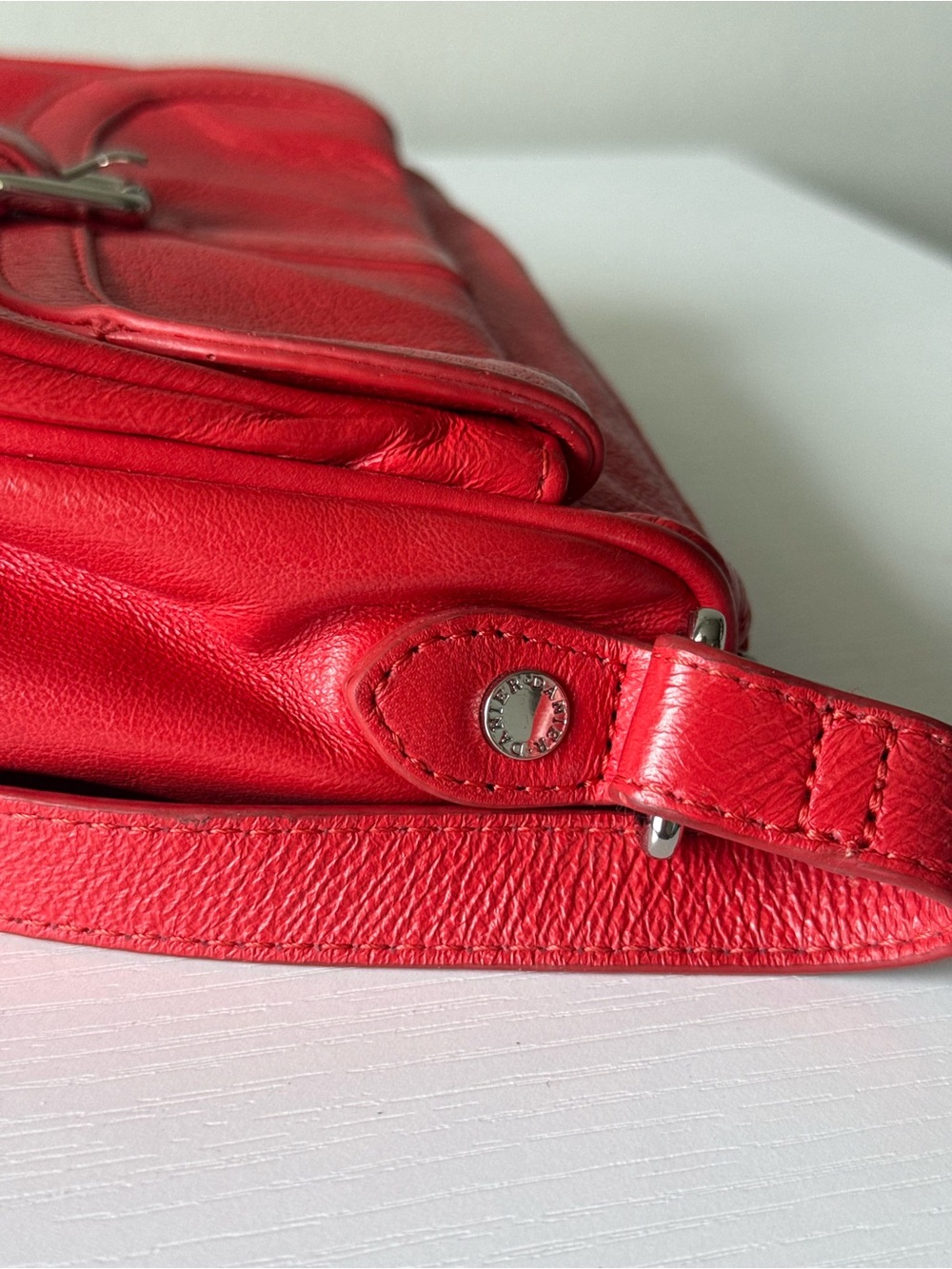 Danier Genuine Leather Red Crossbody Bag - Picture 9 of 9